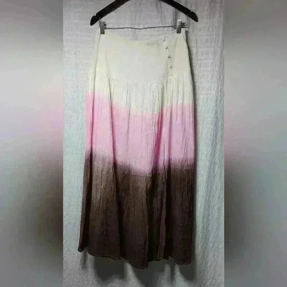 Asos Design 💯 cotton Tricolor Maxi Skirt. Ladies  size 8 - Picture 1 of 7